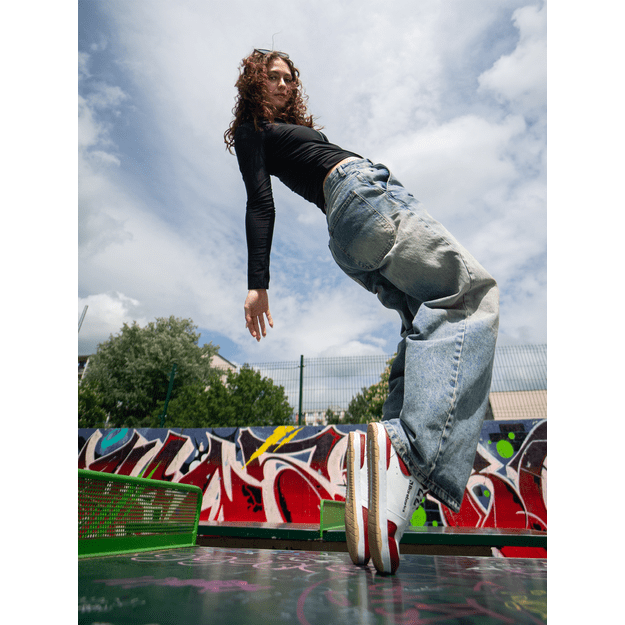 Barefoot kedai Barebarics Wave - White & Crimson Red
