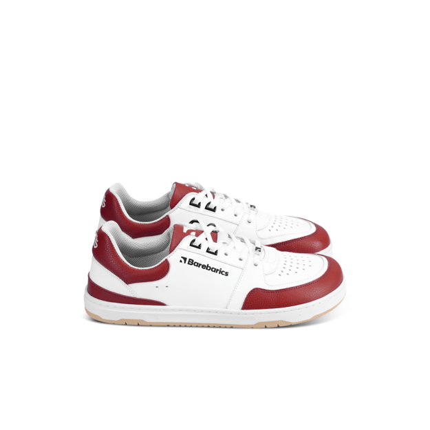 Barefoot kedai Barebarics Wave - White & Crimson Red