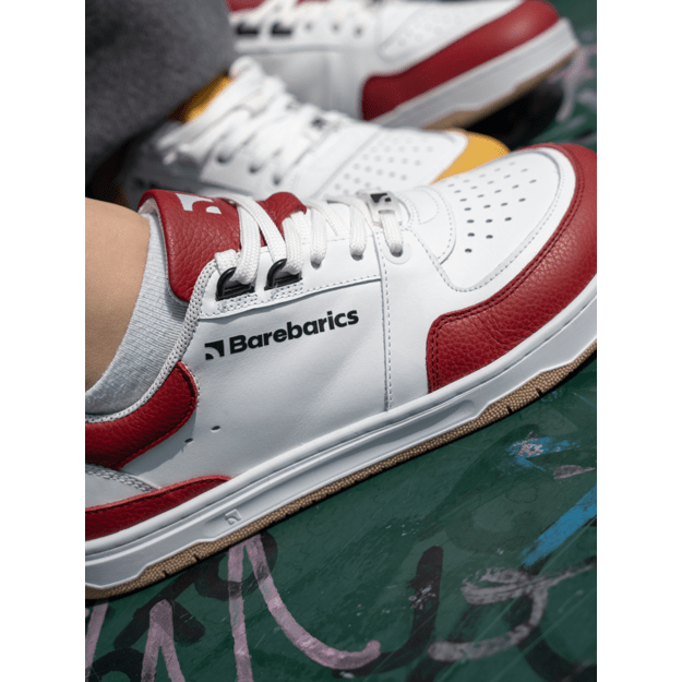 Barefoot kedai Barebarics Wave - White & Crimson Red