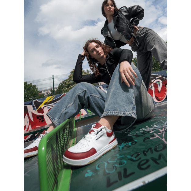 Barefoot kedai Barebarics Wave - White & Crimson Red