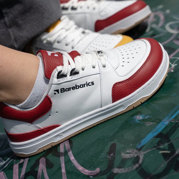 Barefoot kedai Barebarics Wave - White & Crimson Red