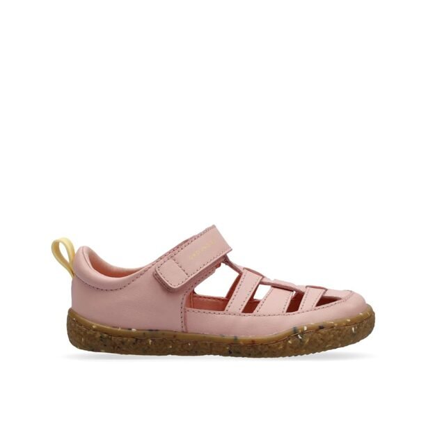 Dětsk&eacute; Barefoot Sand&aacute;ly GROUNDIES&reg; Noto 2.0 Růžovo Citronove