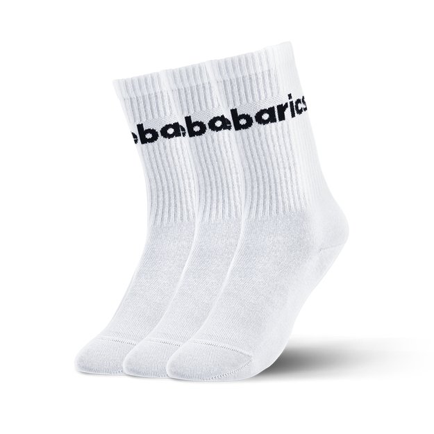 Barebarics - Barefoot kojinės - Crew - balta - Big logo - 3 poros
