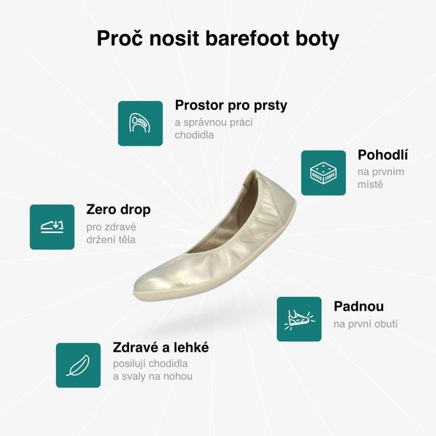 D&aacute;msk&eacute; Barefoot Baler&iacute;ny GROUNDIES&reg; Lily 3.0 Metalick&eacute; Champagne