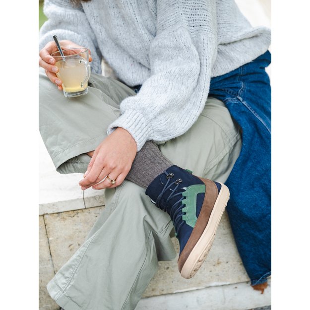 Barefoot Boots Be Lenka York - Navy, Brown & Beige