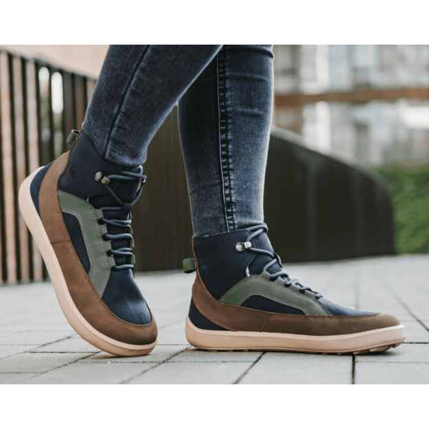 Barefoot Boots Be Lenka York - Navy, Brown & Beige