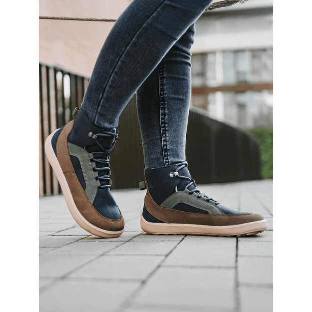 Barefoot Boots Be Lenka York - Navy, Brown & Beige