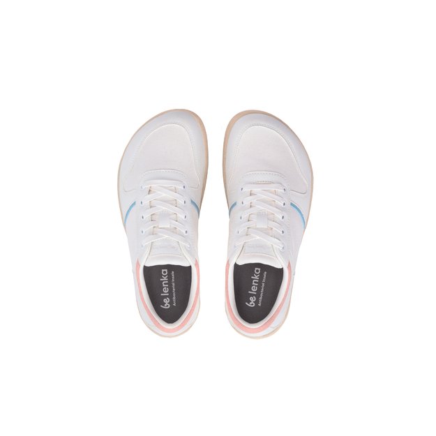 Barefoot Sneakers - Be Lenka Echo - White & Cotton Candy Vegan. Vilnius, Žemaitės g. 21 - 101, "OrtoPro"
