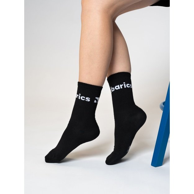 Barebarics kojinės - Barefoot Socks - Crew - black - Big logo
