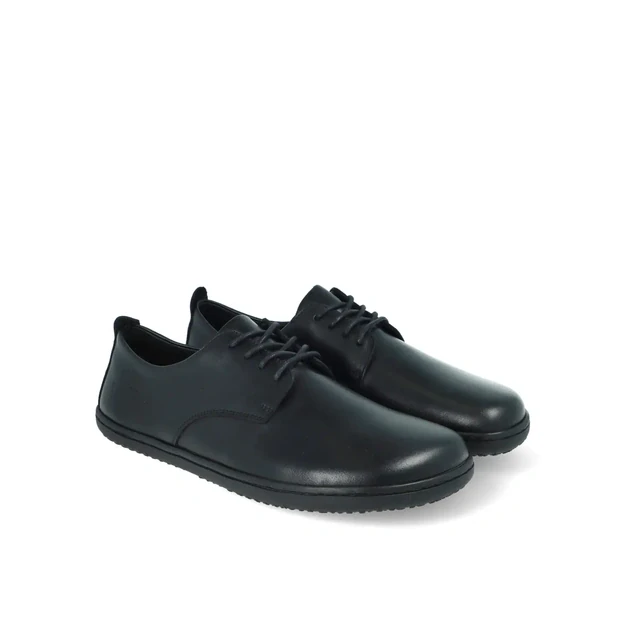 ANGLES Chronos 2.0 juoda – klasikiniai odiniai barefoot batai