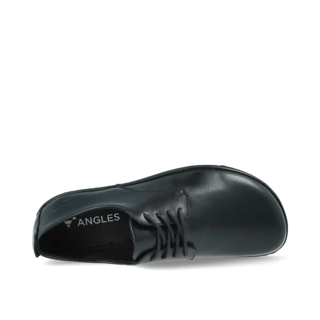 ANGLES Chronos 2.0 juoda – klasikiniai odiniai barefoot batai