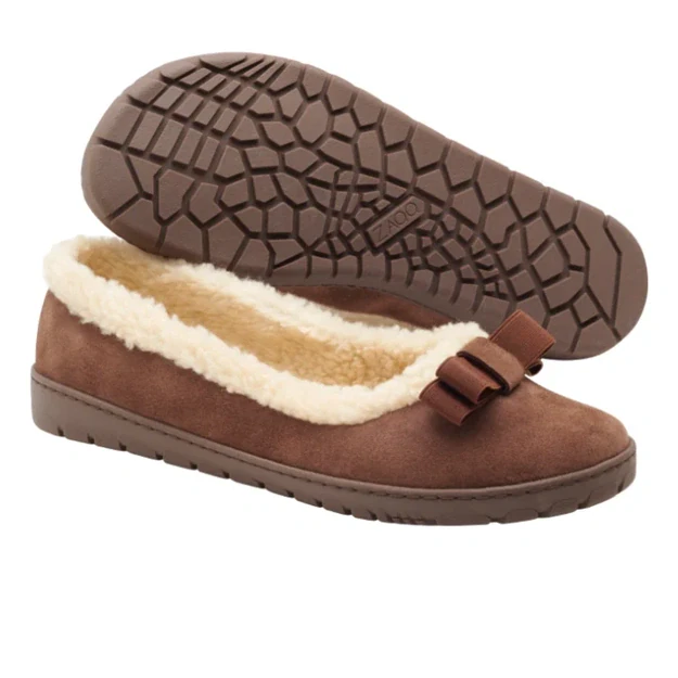 ZAQQ DAQIN Winter Brown – šiltos barefoot balerinos