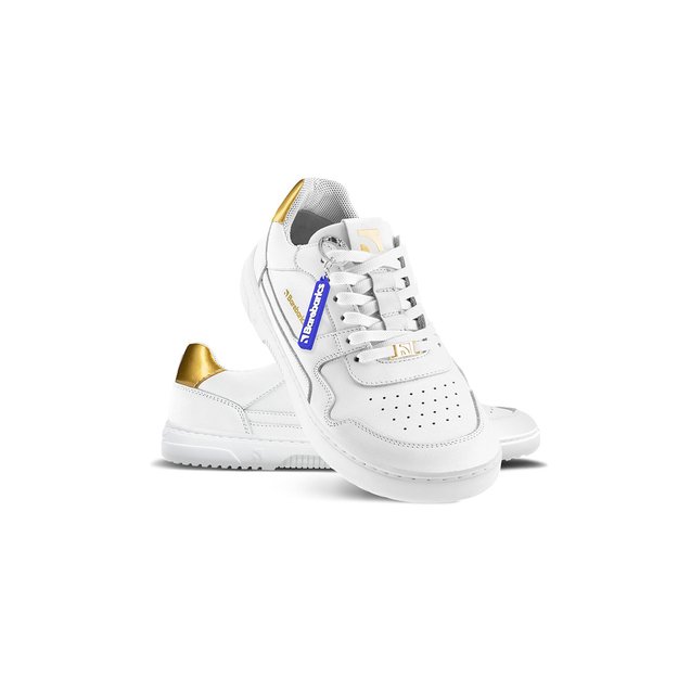 Barefoot Sneakers Barebarics Zing - White & Gold - Leather