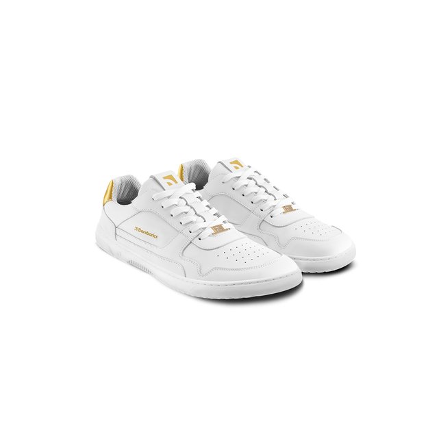 Barefoot Sneakers Barebarics Zing - White & Gold - Leather