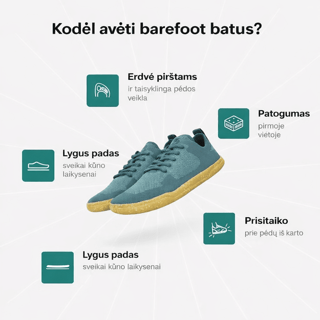 GROUNDIES® sportiniai batai Active Knit petrol green