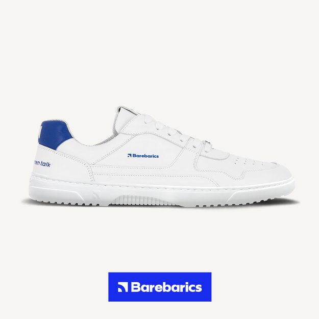 Barefoot Sneakers Barebarics Zing - Brave Men Talk - White & Blue