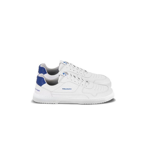 Barefoot Sneakers Barebarics Zing - Brave Men Talk - White & Blue