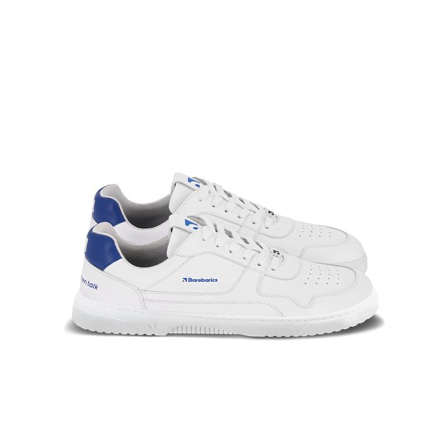 Barefoot Sneakers Barebarics Zing - Brave Men Talk - White & Blue