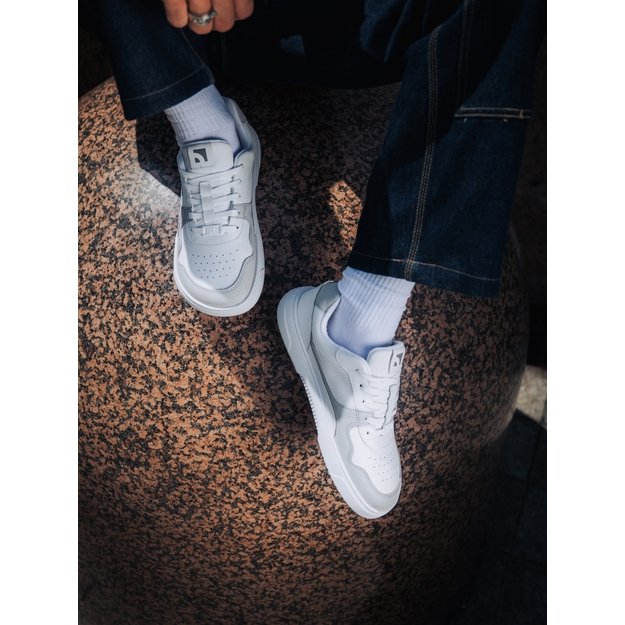 Barefoot Sneakers Barebarics Zing - White & Light Grey