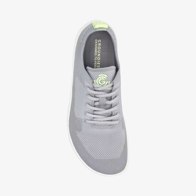 GROUNDIES® barefoot sportbačiai Active Knit Grey Yellow 