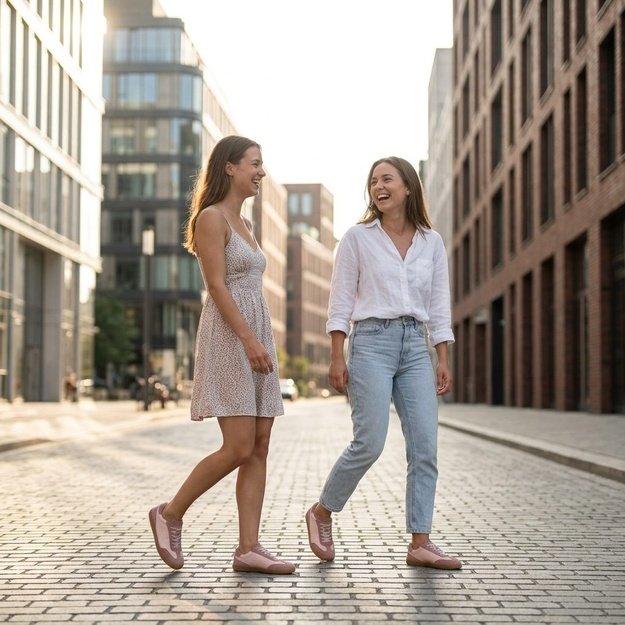 D&aacute;msk&eacute; barefoot Tenisky GROUNDIES&reg; Panama Soft Růžov&eacute;