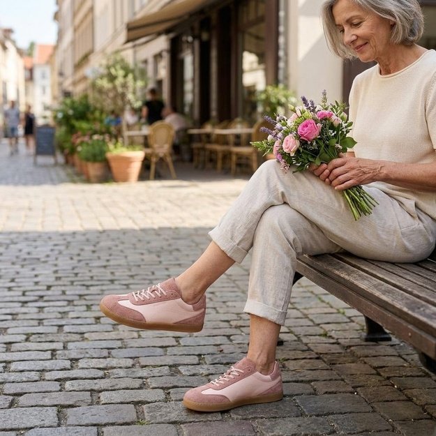D&aacute;msk&eacute; barefoot Tenisky GROUNDIES&reg; Panama Soft Růžov&eacute;