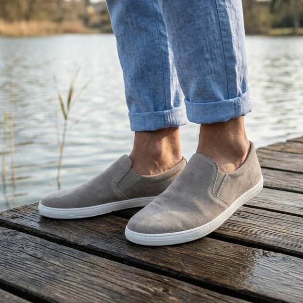 P&aacute;nsk&eacute; Barefoot Slip-on Tenisky GROUNDIES&reg; Ease &Scaron;ed&eacute;