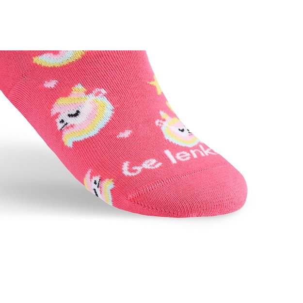Vaikiškos barefoot kojinės Be Lenka Kids - Crew - vienaragis - BubleGum rožinė - 3 vnt. pakuotė