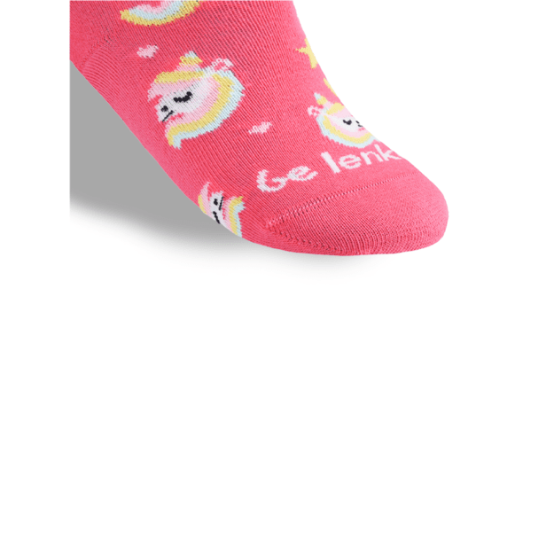 Vaikiškos barefoot kojinės Be Lenka Kids - Crew - vienaragis - BubleGum rožinė - 3 vnt. pakuotė