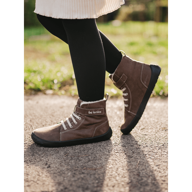 Winter barefoot boots Be Lenka Winter Kids - Chocolate