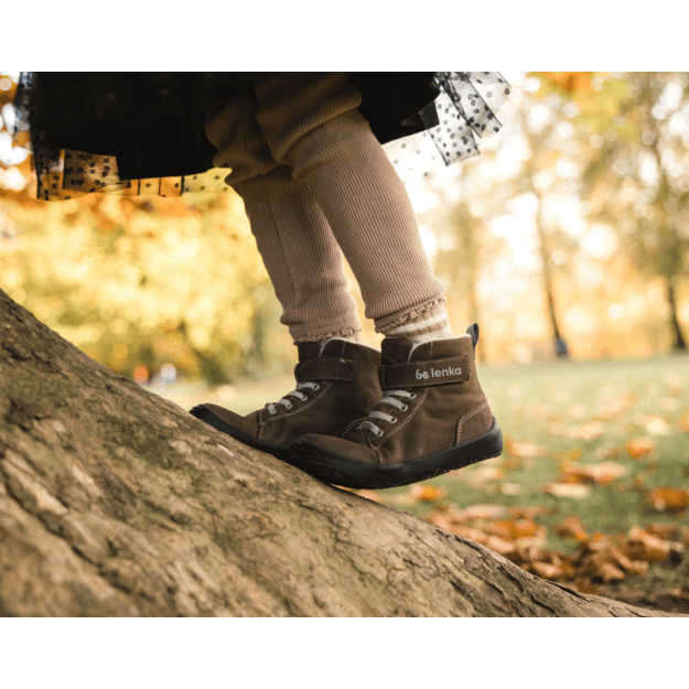 Winter barefoot boots Be Lenka Winter Kids - Chocolate