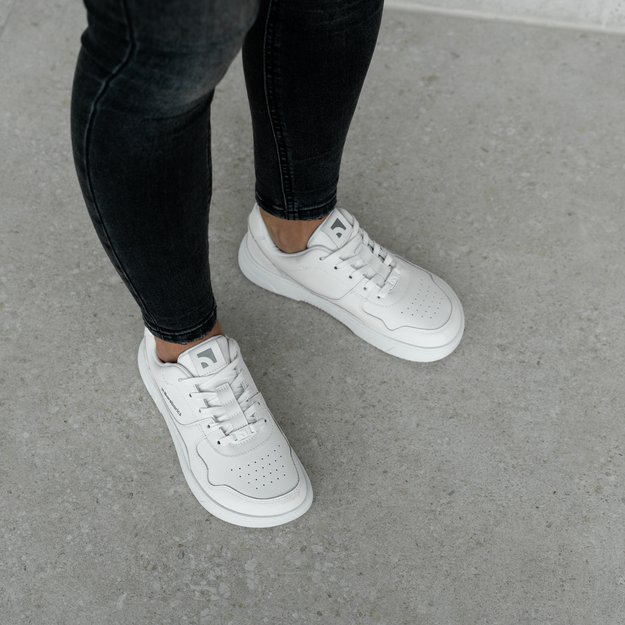 Barefoot Sneakers Barebarics Zing - All White - Leather