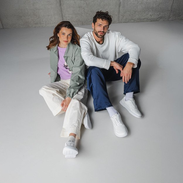 Barefoot Sneakers Barebarics Zing - All White - Leather