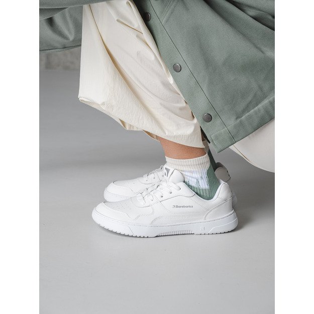 Barefoot Sneakers Barebarics Zing - All White - Leather