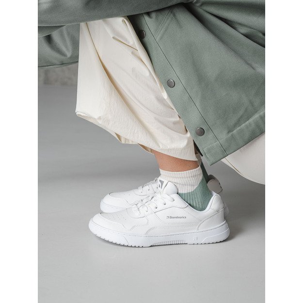 Barefoot Sneakers Barebarics Zing - All White - Leather