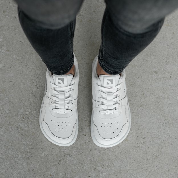 Barefoot Sneakers Barebarics Zing - All White - Leather