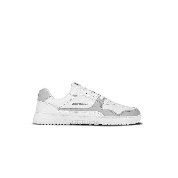 Barefoot Sneakers Barebarics Zing - White & Light Grey - Leather