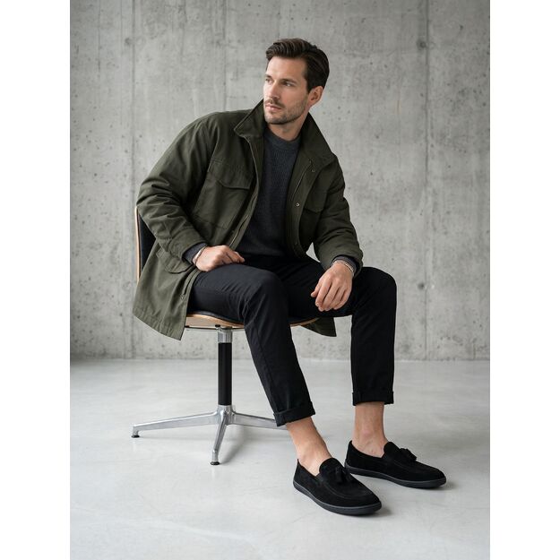 Barefoot mokasinai Be Lenka Portsiders - visiškai juodi