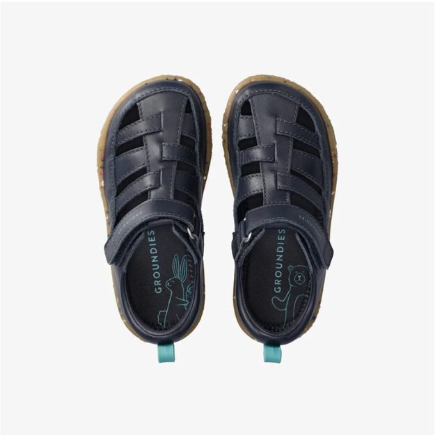 Dětsk&eacute; Barefoot Sand&aacute;ly GROUNDIES&reg; Noto 2.0 Modr&eacute;