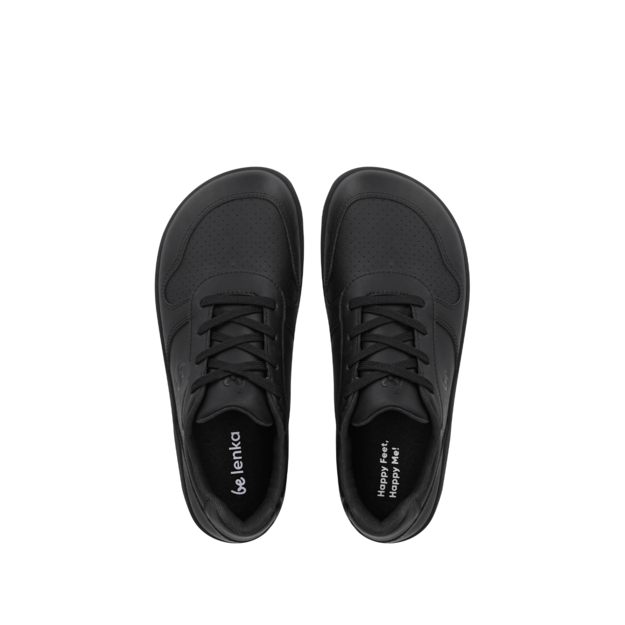 Vaikiški barefoot kedai Be Lenka Scoot Junior - visiškai juodi