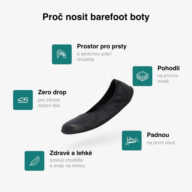 D&aacute;msk&eacute; Barefoot+ Baler&iacute;ny GROUNDIES&reg; Lily 3.0 Čern&eacute;
