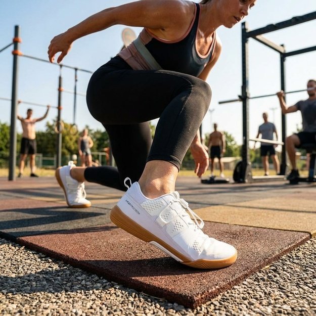 Barefoot Sportovn&iacute; Boty GROUNDIES&reg; G-Flex Precision B&iacute;l&eacute;