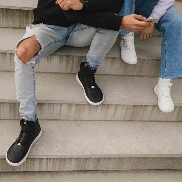 Barefoot Sneakers Barebarics Zing - High Top - Black & White