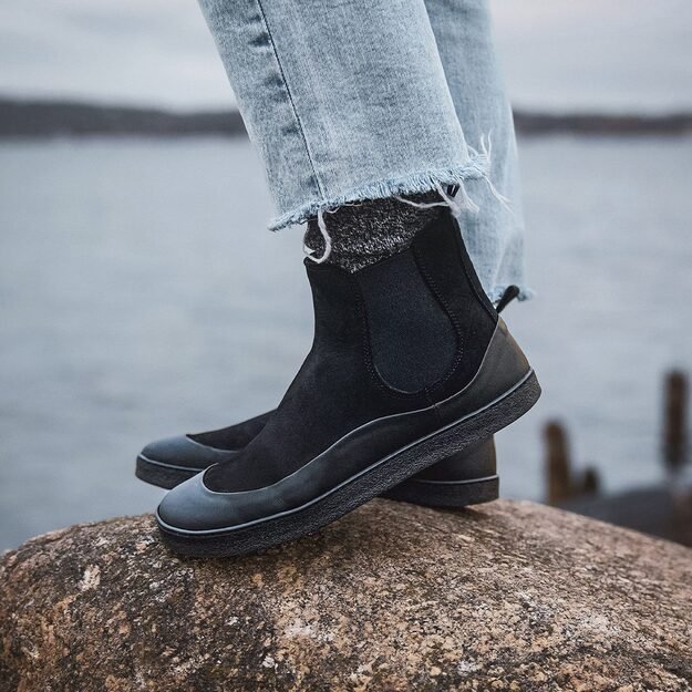 GROUNDIES® moteriški barefoot Chelsea aulinukai Sienna juoda 7