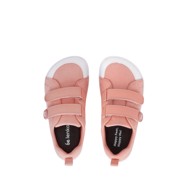 Kids barefoot sneakers Be Lenka Canvi Preschool - Coral Pink