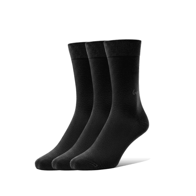 Barefoot Socks - Crew - Essentials - Black - 3 pack