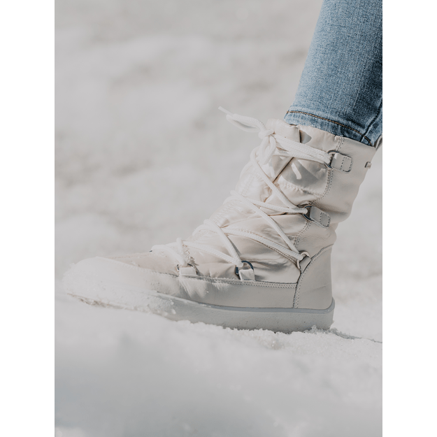Winter Barefoot Boots Be Lenka Snowfox Woman - Pearl White
