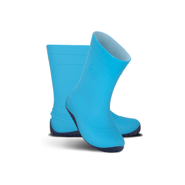 Kids Barefoot Rain Boots Be Lenka Pudds - Aqua Blue