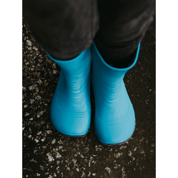 Kids Barefoot Rain Boots Be Lenka Pudds - Aqua Blue