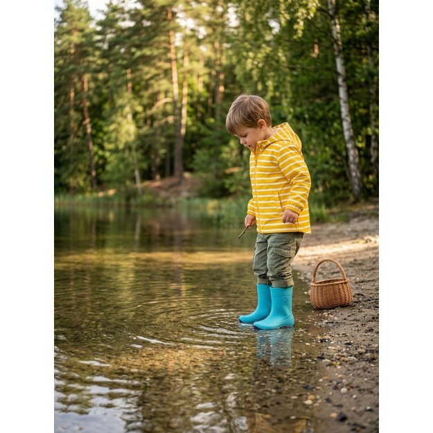 Kids Barefoot Rain Boots Be Lenka Pudds - Aqua Blue